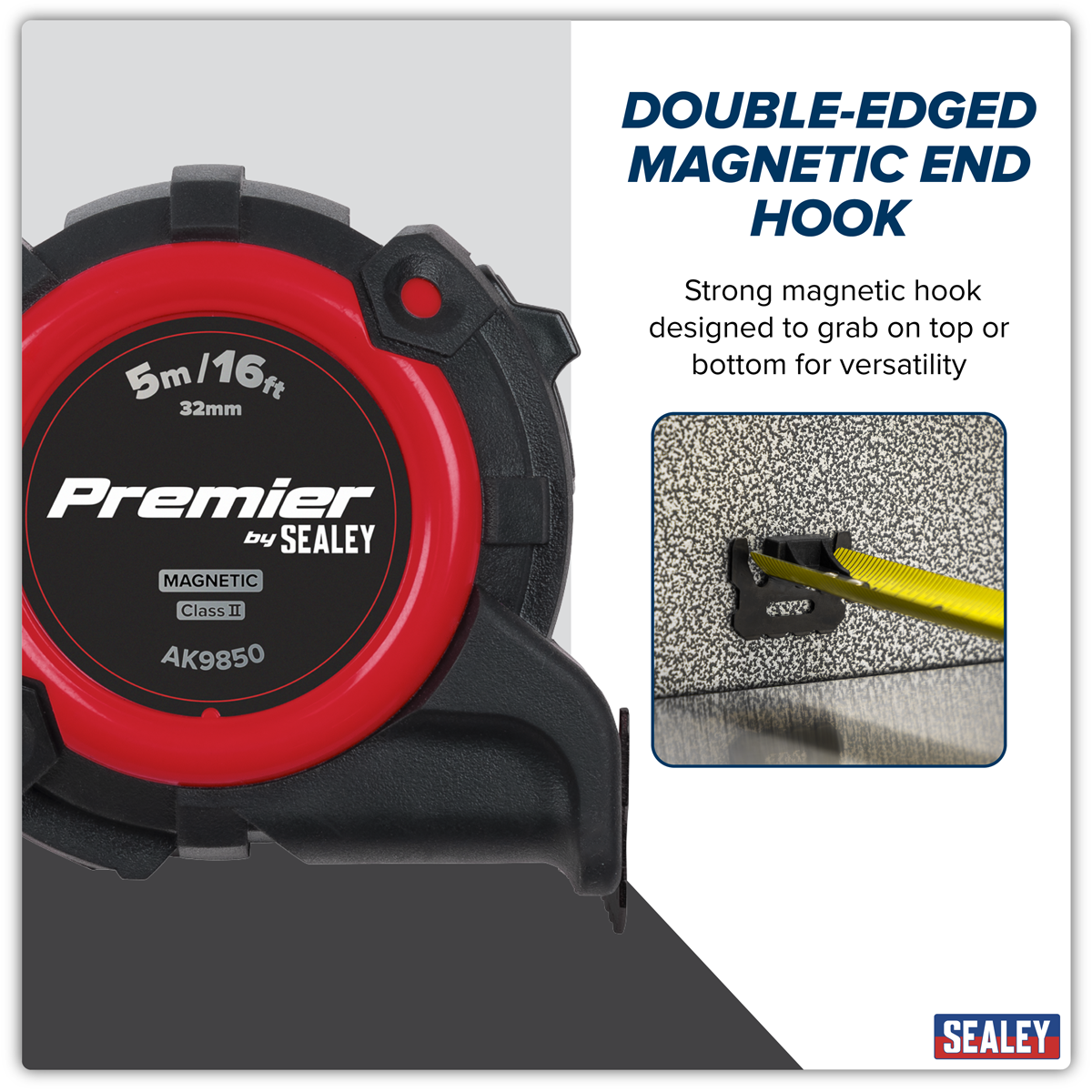 Metric/Imperial Tape Measure Extra-Wide Blade 5m(16ft) x 32mm AK9850