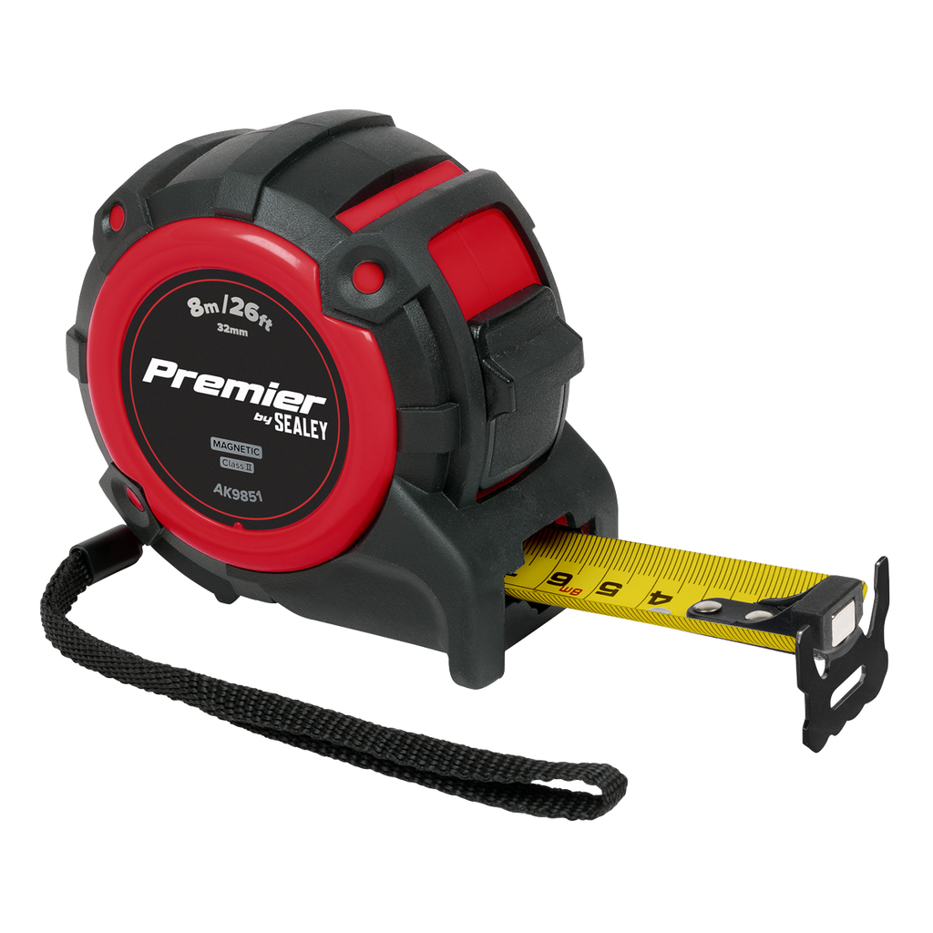 Metric/Imperial Tape Measure Extra-Wide Blade 8m(26ft) x 32mm AK9851