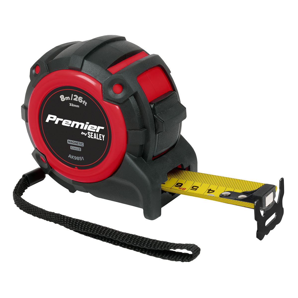 Metric/Imperial Tape Measure Extra-Wide Blade 8m(26ft) x 32mm AK9851