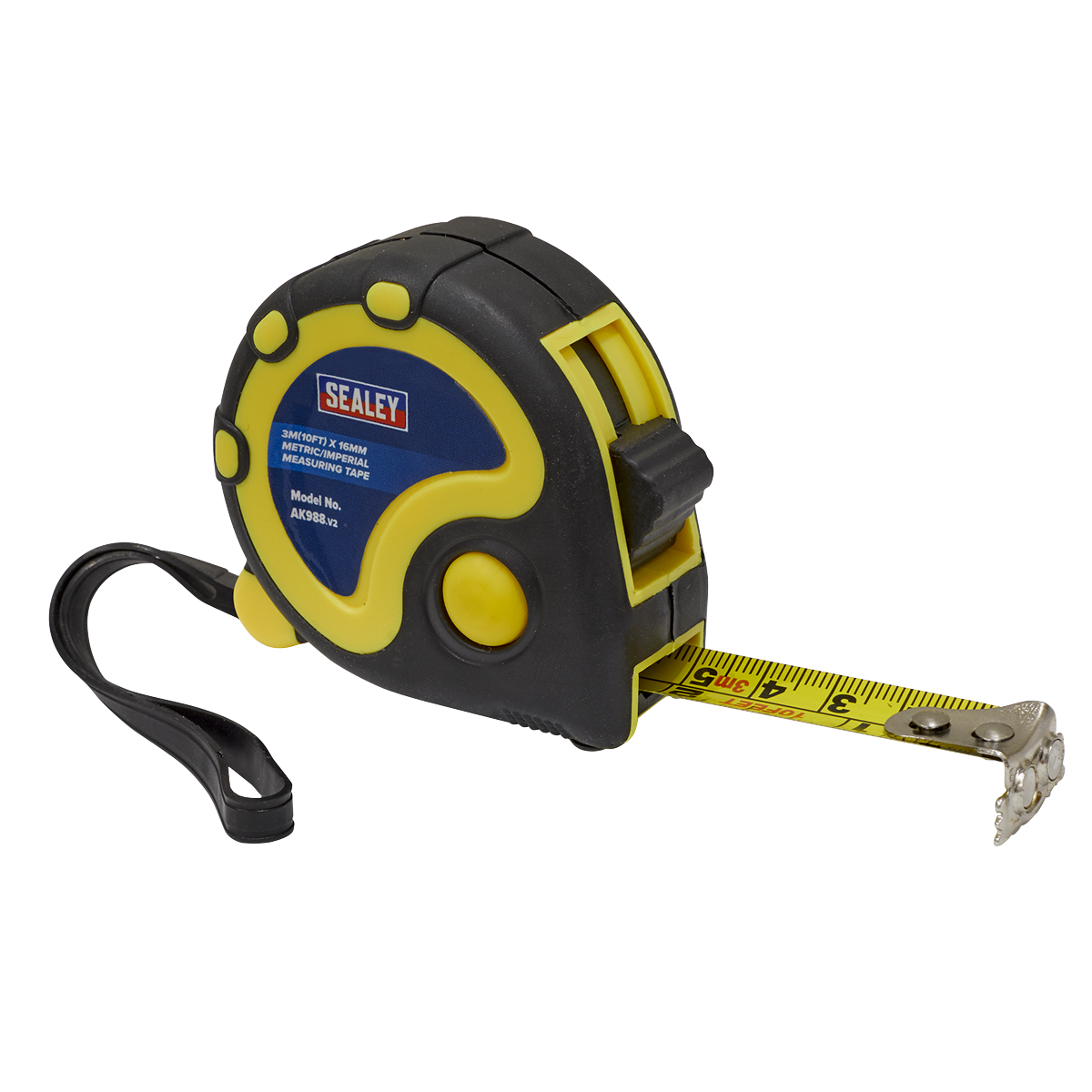 Metric/Imperial Rubber Tape Measure 3m(10ft) x 16mm AK988
