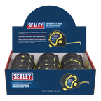 Metric/Imperial Rubber Tape Measure 5m(16ft) x 19mm - Display Box of 12 AK98912