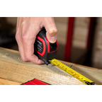 Metric/Imperial Rubber Tape Measure 5m(16ft) x 19mm - Display Box of 12 AK98912