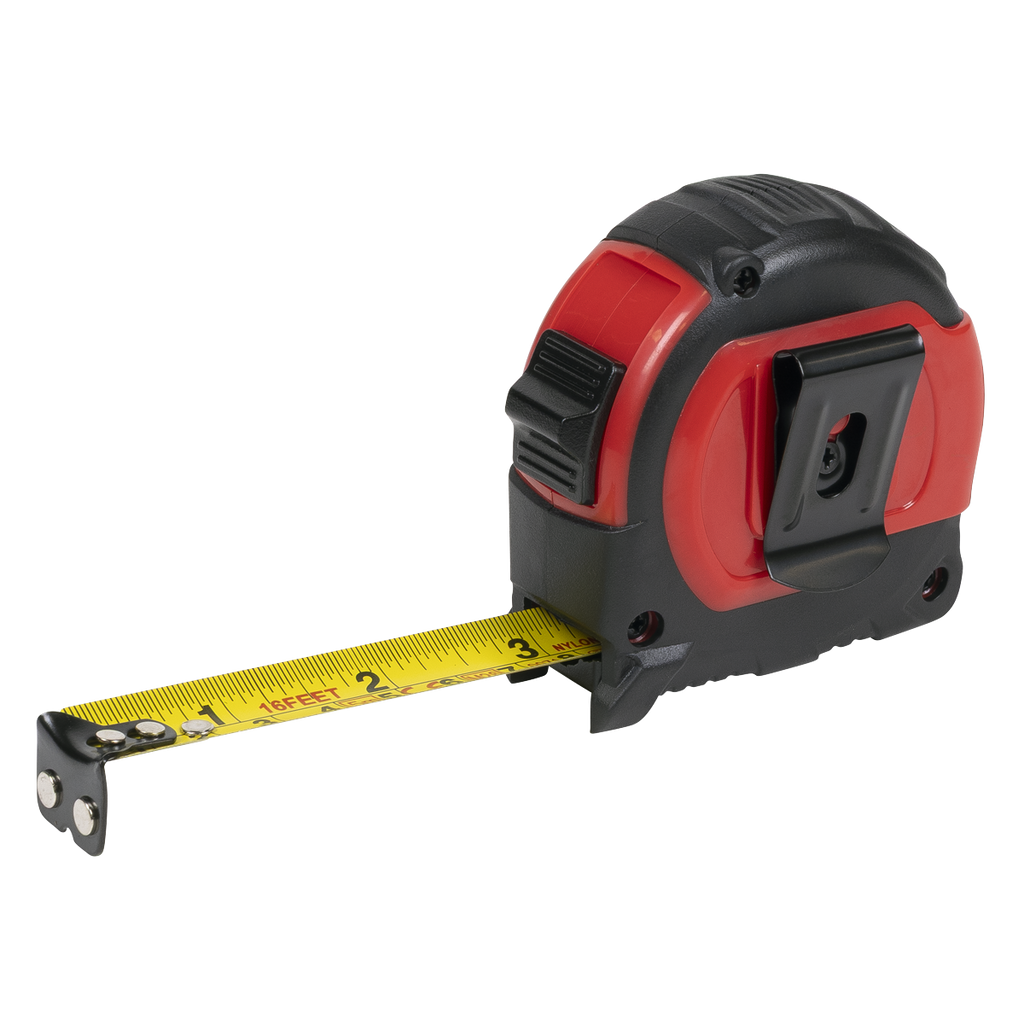 Metric/Imperial Rubber Tape Measure 5m(16ft) x 19mm - Display Box of 12 AK98912