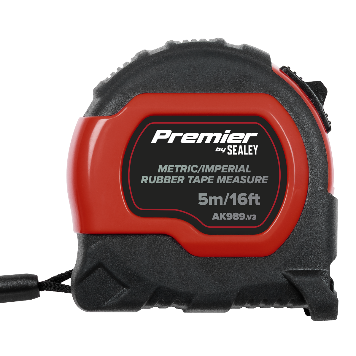 Metric/Imperial Rubber Tape Measure 5m(16ft) x 19mm - Display Box of 12 AK98912