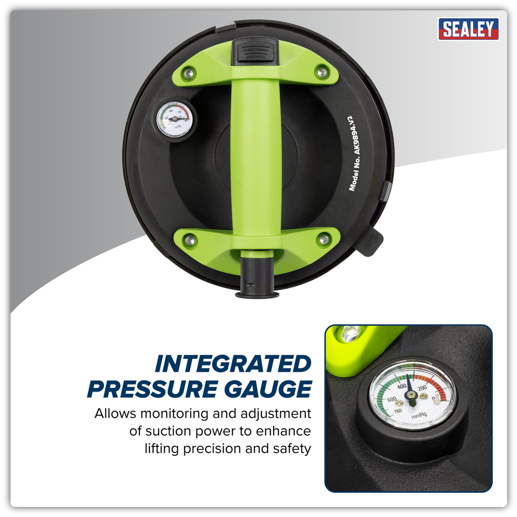 Heavy Lift Suction Cup with Vacuum Grip Pressure Gauge AK9894