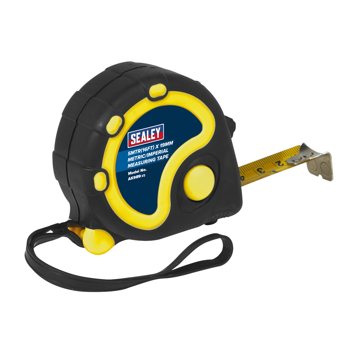 Metric/Imperial Rubber Tape Measure 5m(16ft) x 19mm AK989