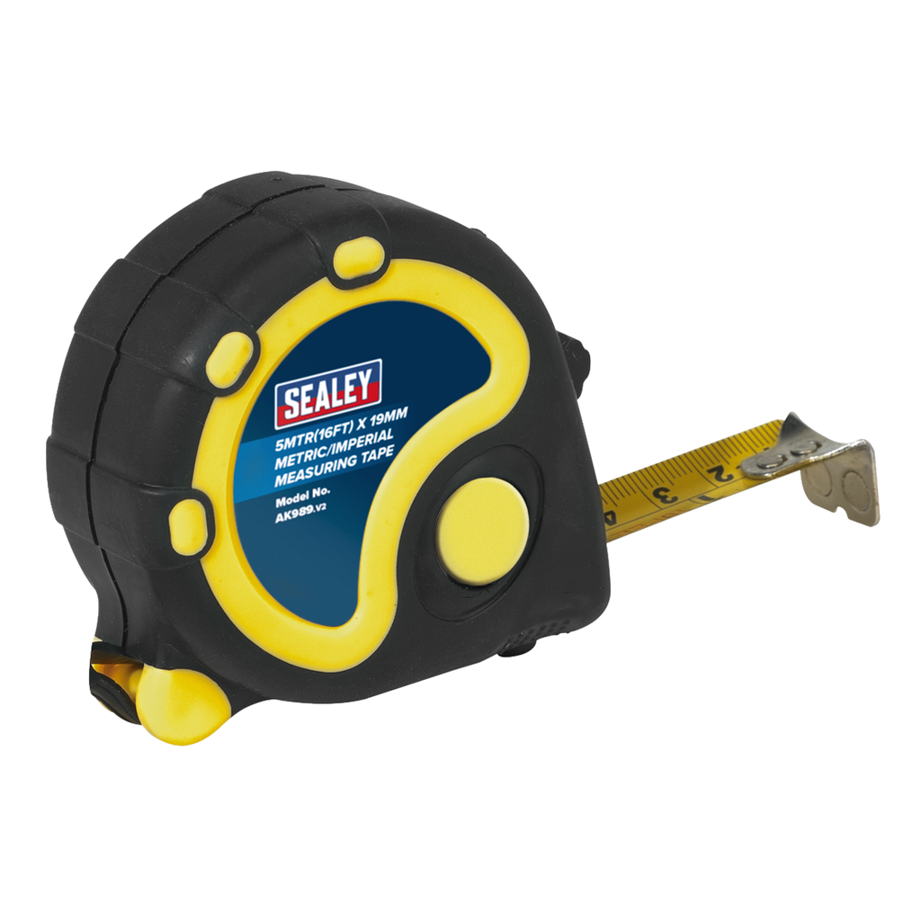 Metric/Imperial Rubber Tape Measure 5m(16ft) x 19mm AK989