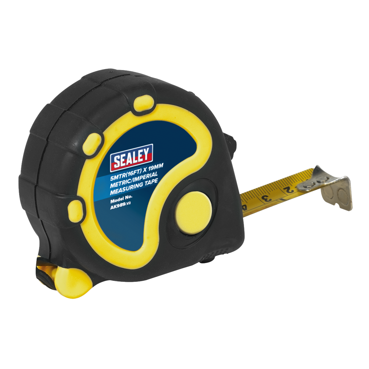 Metric/Imperial Rubber Tape Measure 5m(16ft) x 19mm AK989
