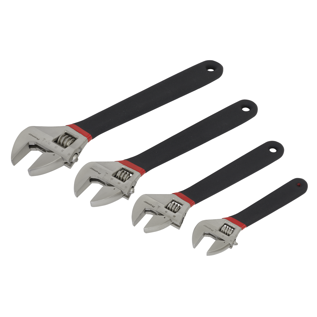 Adjustable Wrench Set Ni-Fe Finish 4pc AK9935