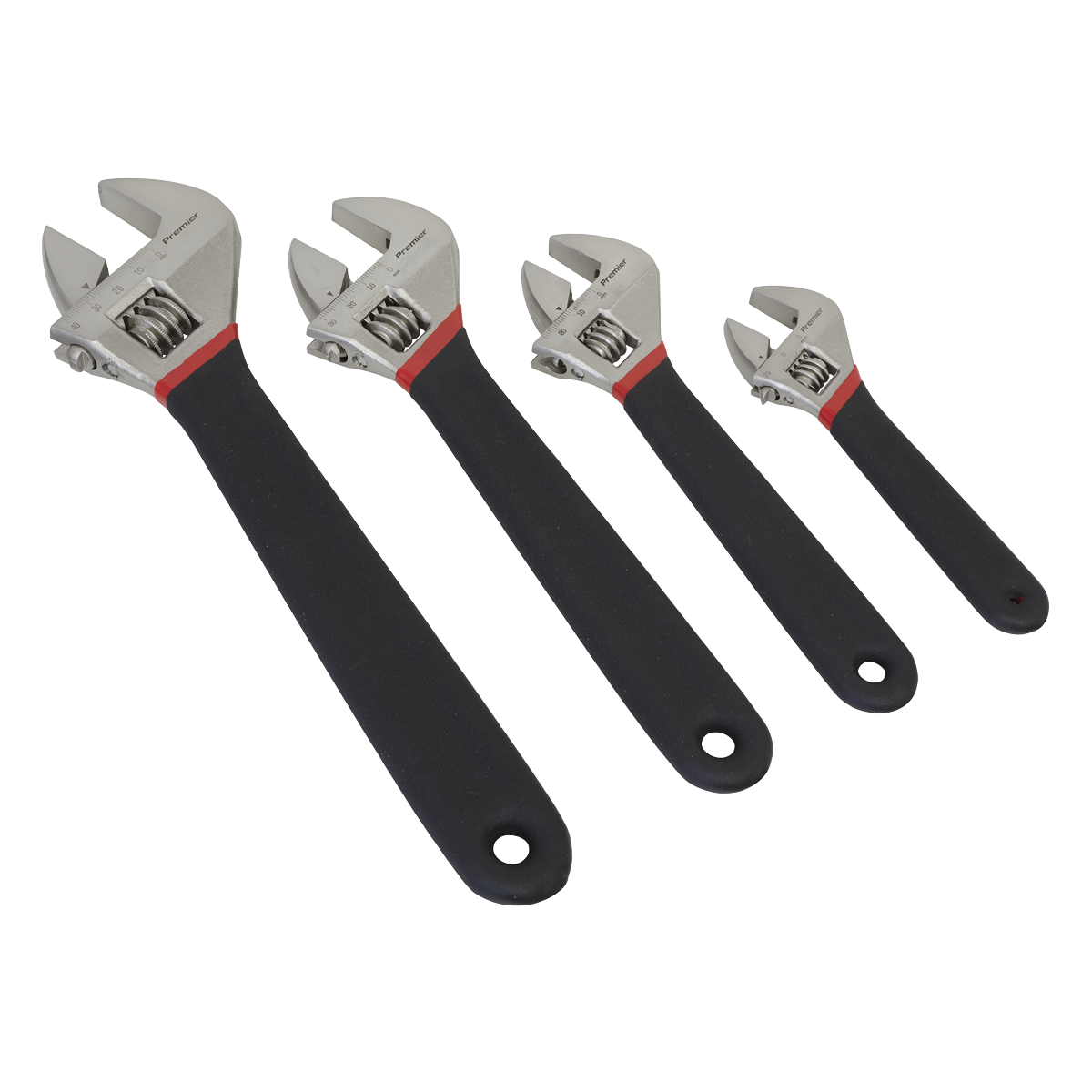 Adjustable Wrench Set Ni-Fe Finish 4pc AK9935