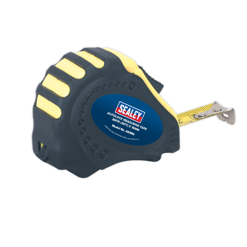 Metric/Imperial Auto Lock Tape Measure 3m(10ft) x 16mm AK993