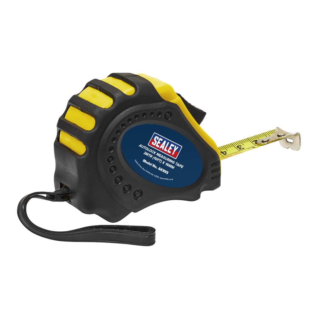 Metric/Imperial Auto Lock Tape Measure 3m(10ft) x 16mm AK993