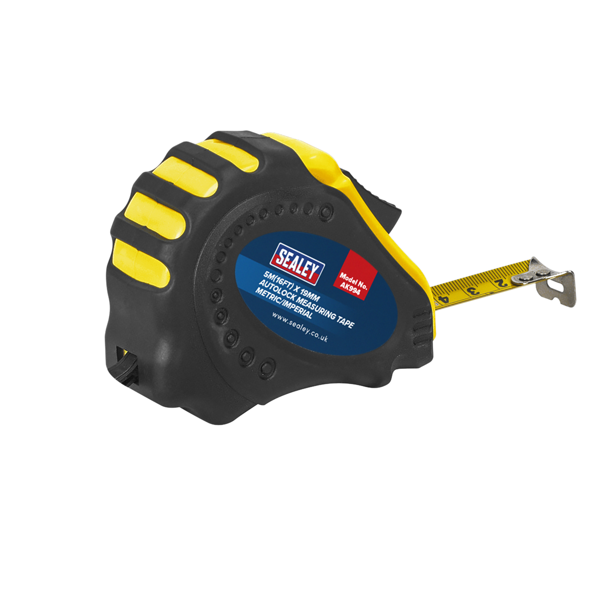 Metric/Imperial Auto Lock Tape Measure 5m(16ft) x 19mm AK994