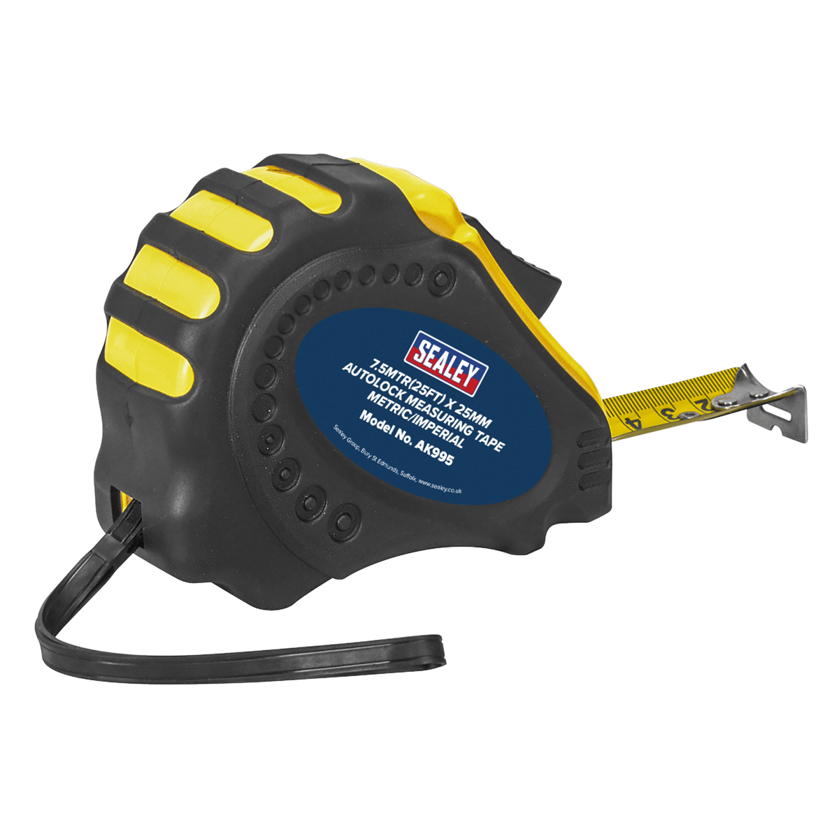 Metric/Imperial Auto Lock Tape Measure 7.5m(25ft) x 25mm AK995