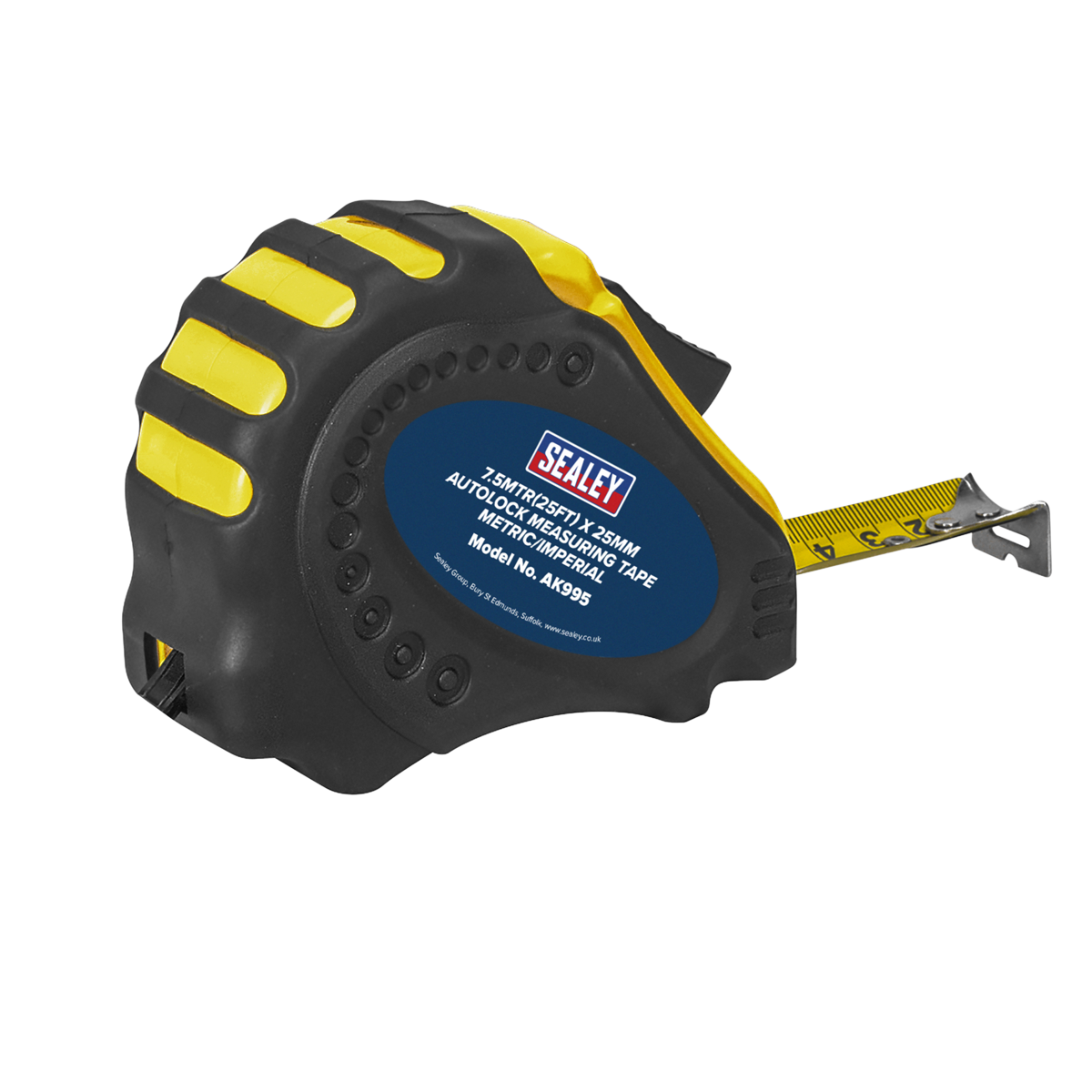 Metric/Imperial Auto Lock Tape Measure 7.5m(25ft) x 25mm AK995
