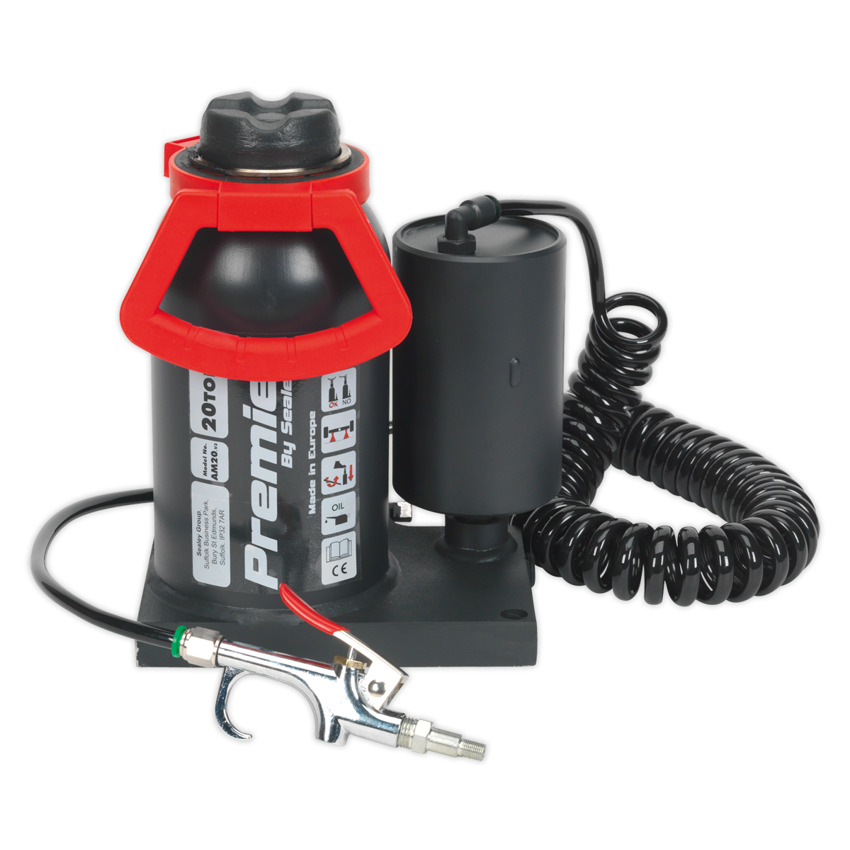 Manual/Air Hydraulic Bottle Jack 20 Tonne AM20