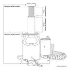 Manual/Air Hydraulic Bottle Jack 30 Tonne AM30