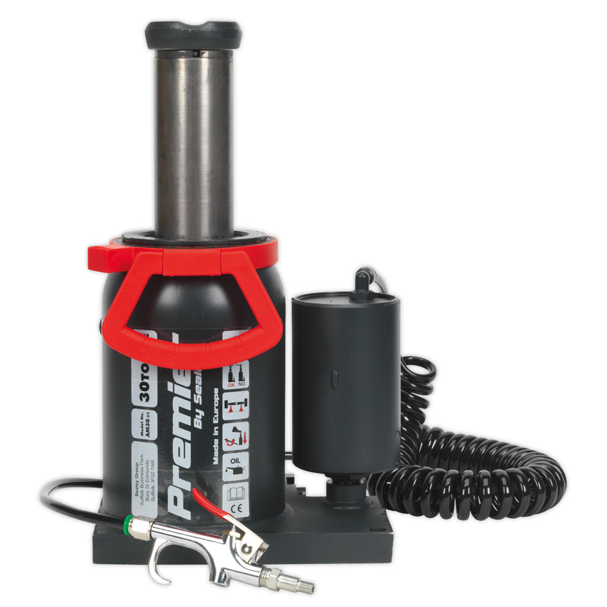 Manual/Air Hydraulic Bottle Jack 30 Tonne AM30