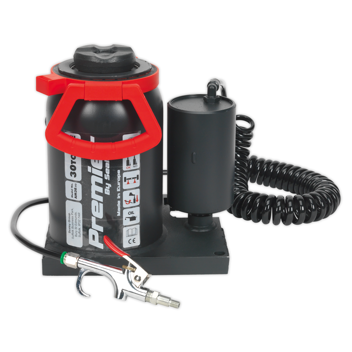 Manual/Air Hydraulic Bottle Jack 30 Tonne AM30