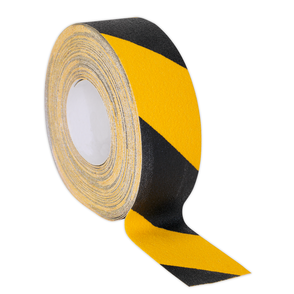 Self-Adhesive Anti-Slip Tape 50mm x 18m - Black & Yellow ANTBY18