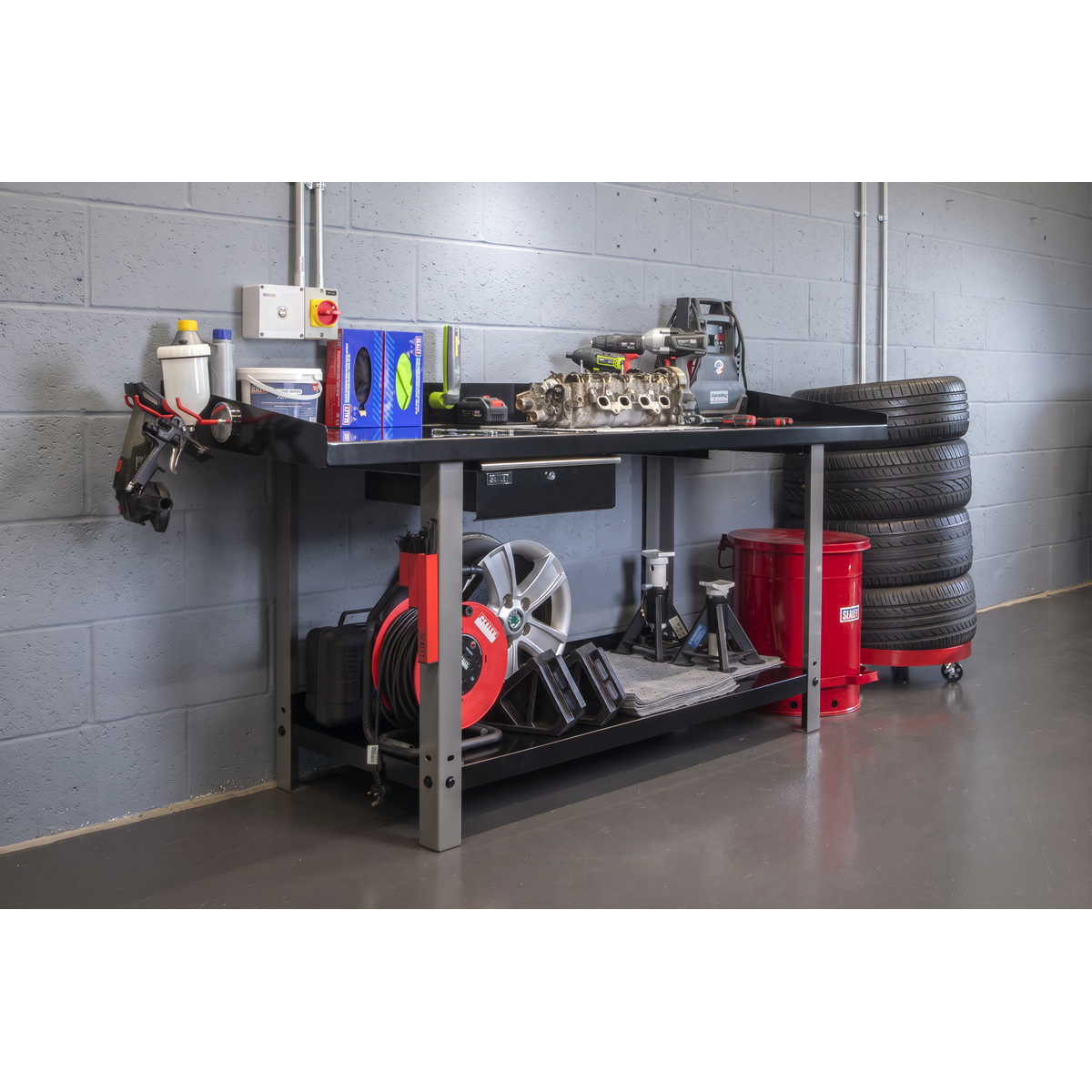 Steel Workbench with Drawer 2m AP1020