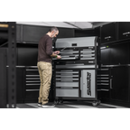 Topchest & Rollcab Combination 12 Drawer & 1 Door Cupboard - Grey AP1080GR