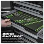 Topchest & Rollcab Combination 12 Drawer & 1 Door Cupboard - Grey AP1080GR
