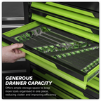 Topchest & Rollcab Combination 12 Drawer & 1 Door Cupboard - Green AP1080HVG