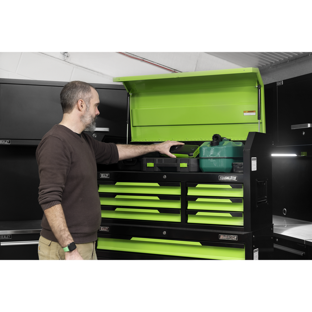Topchest & Rollcab Combination 12 Drawer & 1 Door Cupboard - Green AP1080HVG