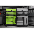 Topchest & Rollcab Combination 12 Drawer & 1 Door Cupboard - Grey AP1080GR