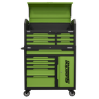 Topchest & Rollcab Combination 12 Drawer & 1 Door Cupboard - Green AP1080HVG