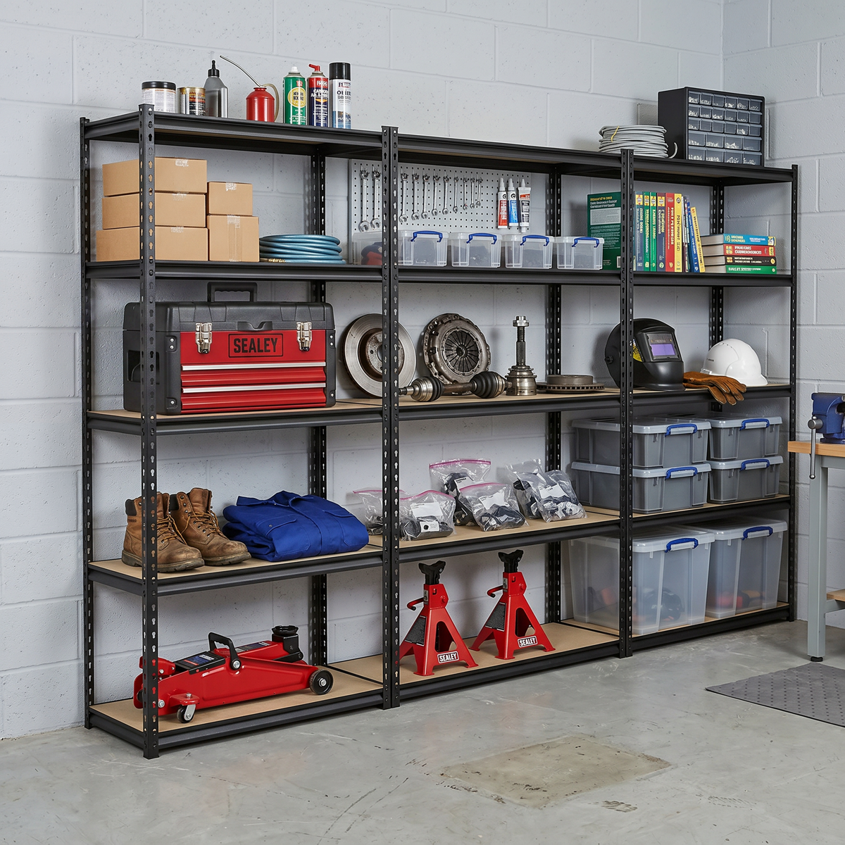 Racking Unit with 5 Shelves 220kg Capacity Per Level - Set of 3 AP1200RCOMBO1
