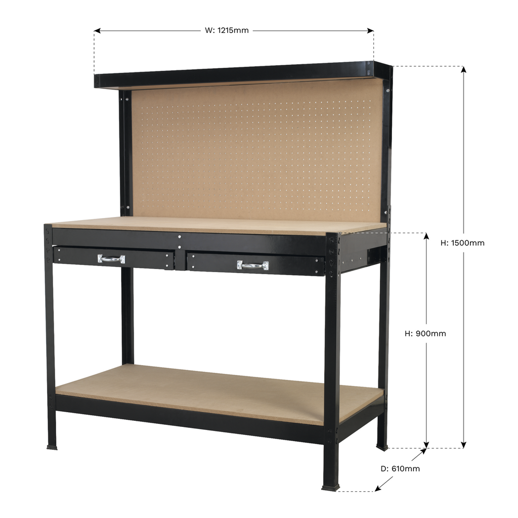 Workstation with 2 Drawers 1.2m AP12600