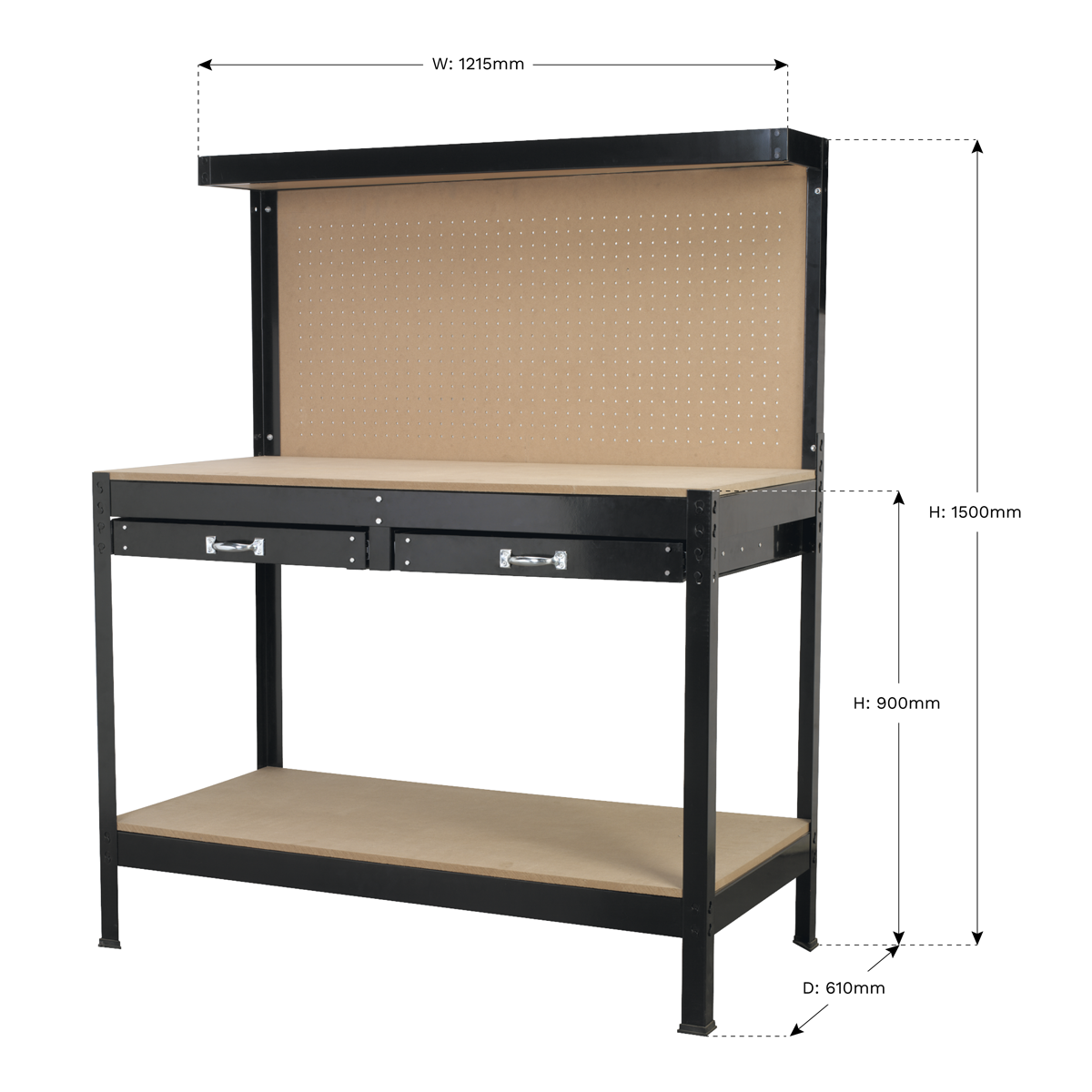 Workstation with 2 Drawers 1.2m AP12600