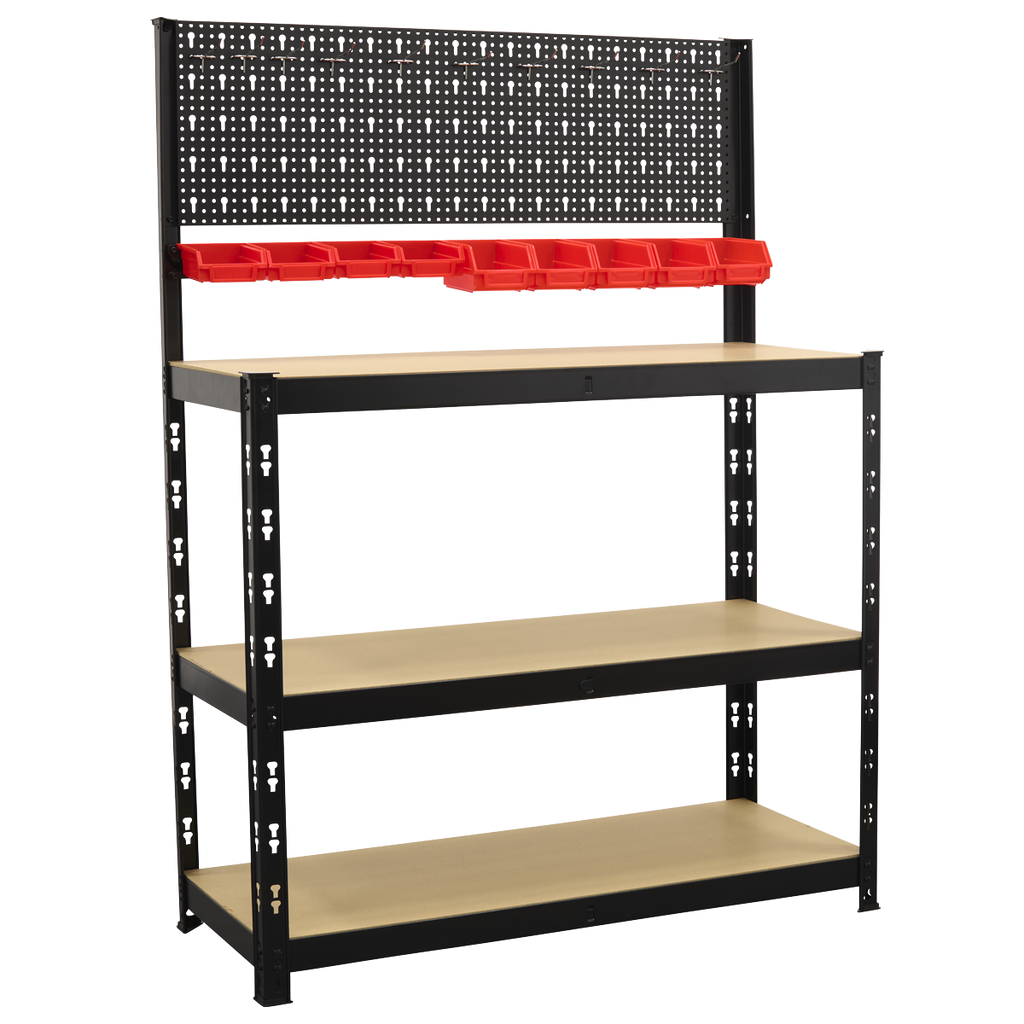Steel Workbench with Pegboard 1m AP12601