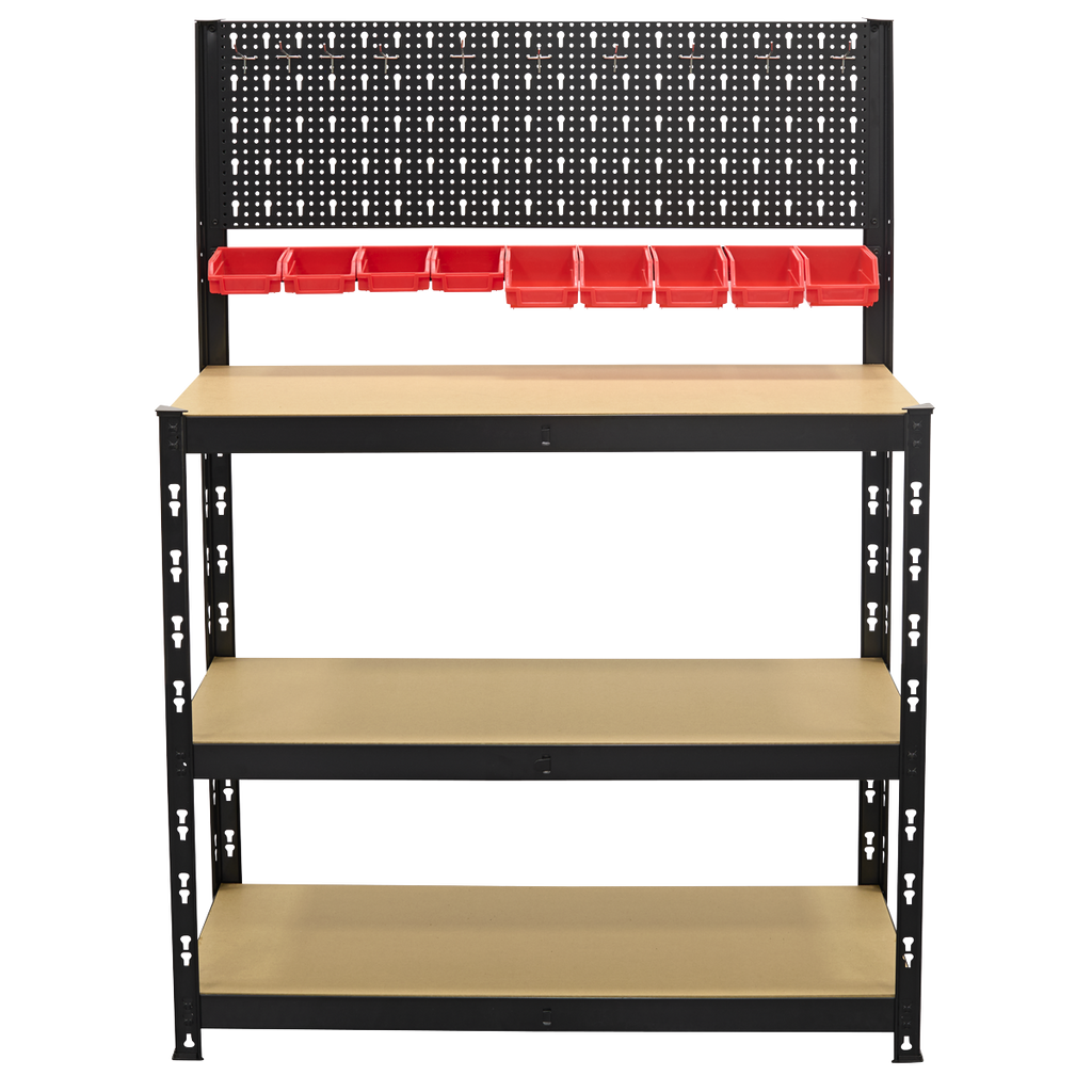 Steel Workbench with Pegboard 1m AP12601