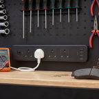 Workbench with Pegboard Back Panel, Power Bar & Wooden Worktop AP12701
