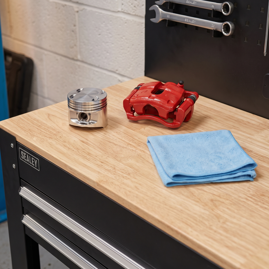 Workbench with Pegboard Back Panel, Power Bar & Wooden Worktop AP12701