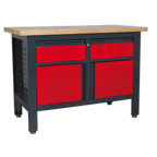 Workbench with 2 Drawers & 2 Cupboards AP1372A
