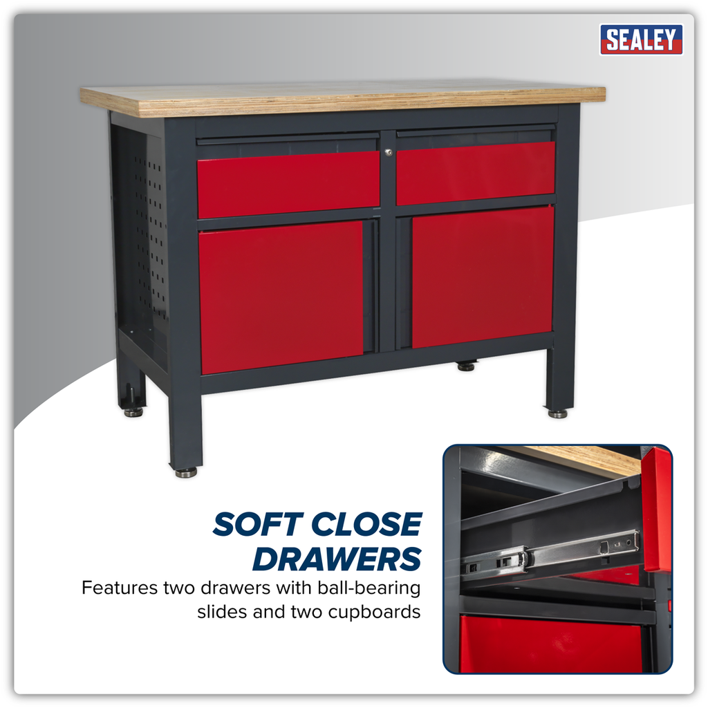 Workbench with 2 Drawers & 2 Cupboards AP1372A