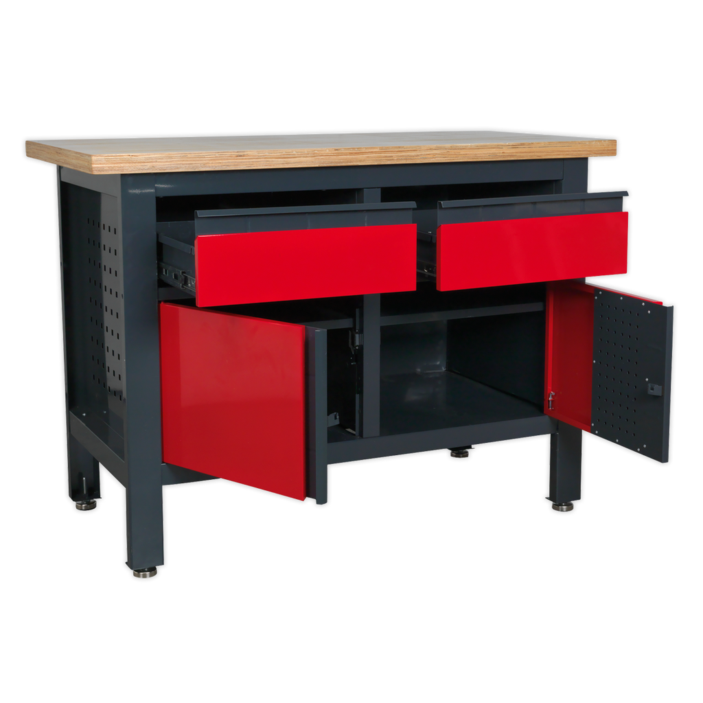 Workbench with 2 Drawers & 2 Cupboards AP1372A