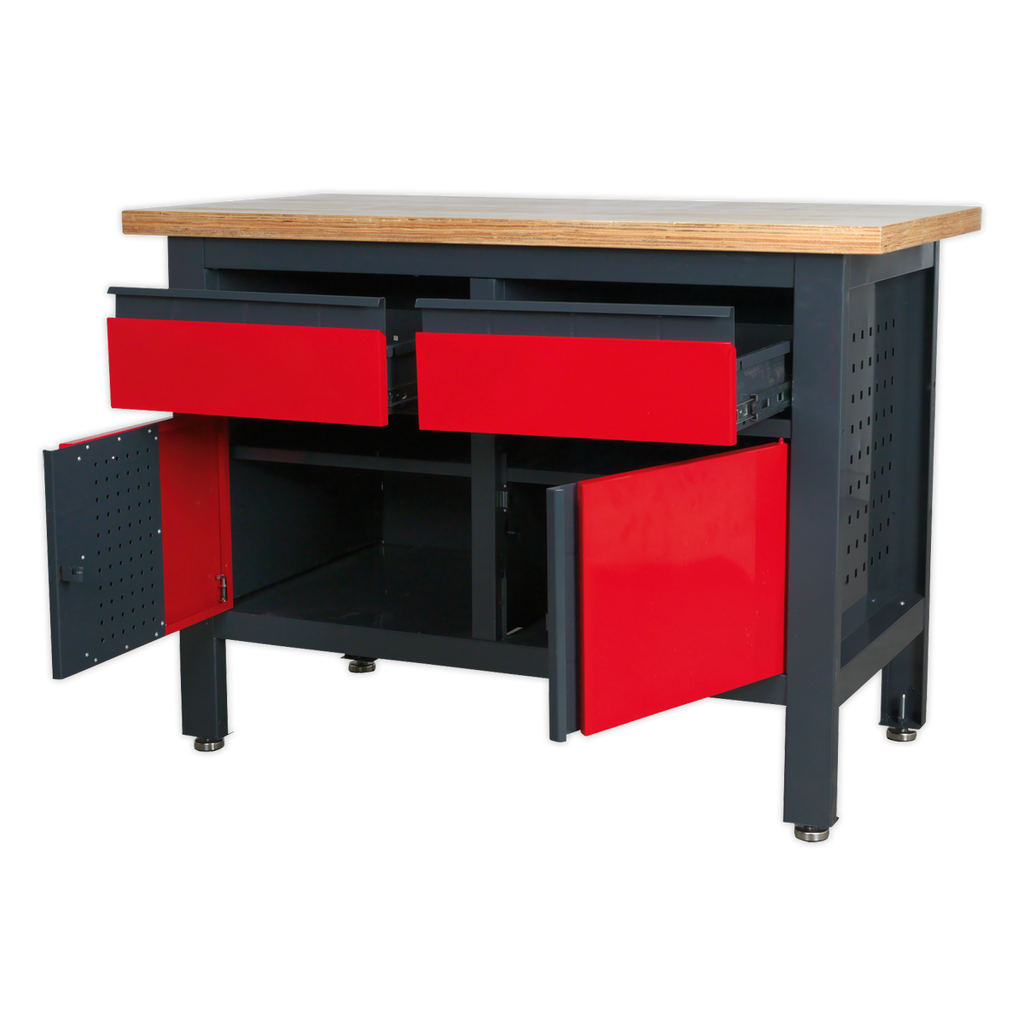 Workbench with 2 Drawers & 2 Cupboards AP1372A