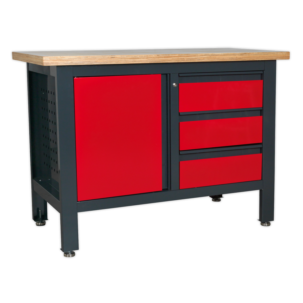 Workbench with 3 Drawers & Cupboard AP1372B