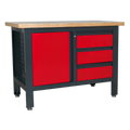 Workbench with 3 Drawers & Cupboard AP1372B