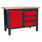 Workbench with 3 Drawers & Cupboard AP1372B