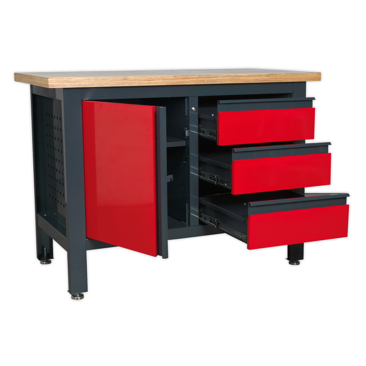 Workbench with 3 Drawers & Cupboard AP1372B