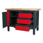 Workbench with 3 Drawers & Cupboard AP1372B