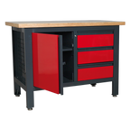 Workbench with 3 Drawers & Cupboard AP1372B