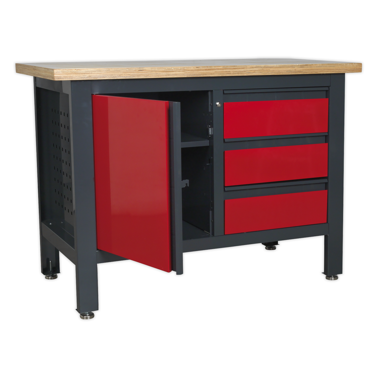 Workbench with 3 Drawers & Cupboard AP1372B