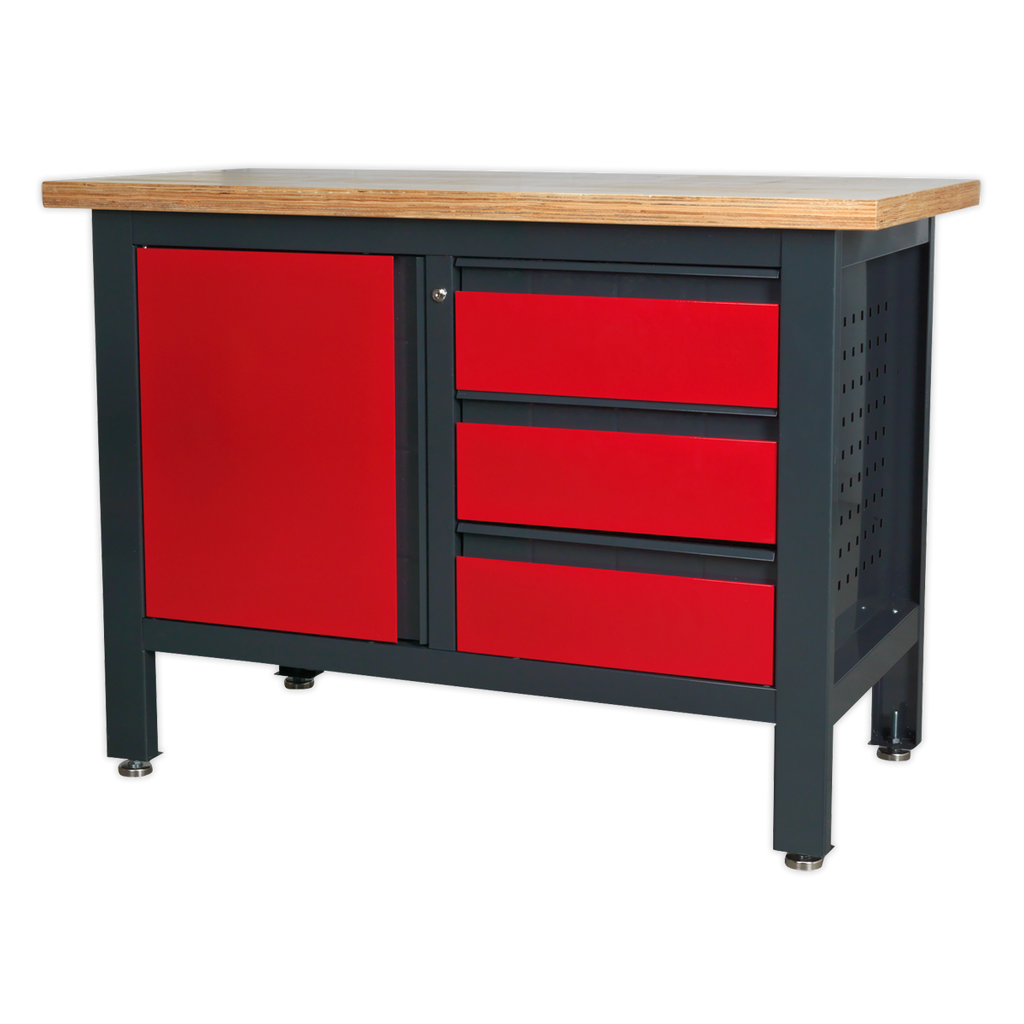 Workbench with 3 Drawers & Cupboard AP1372B